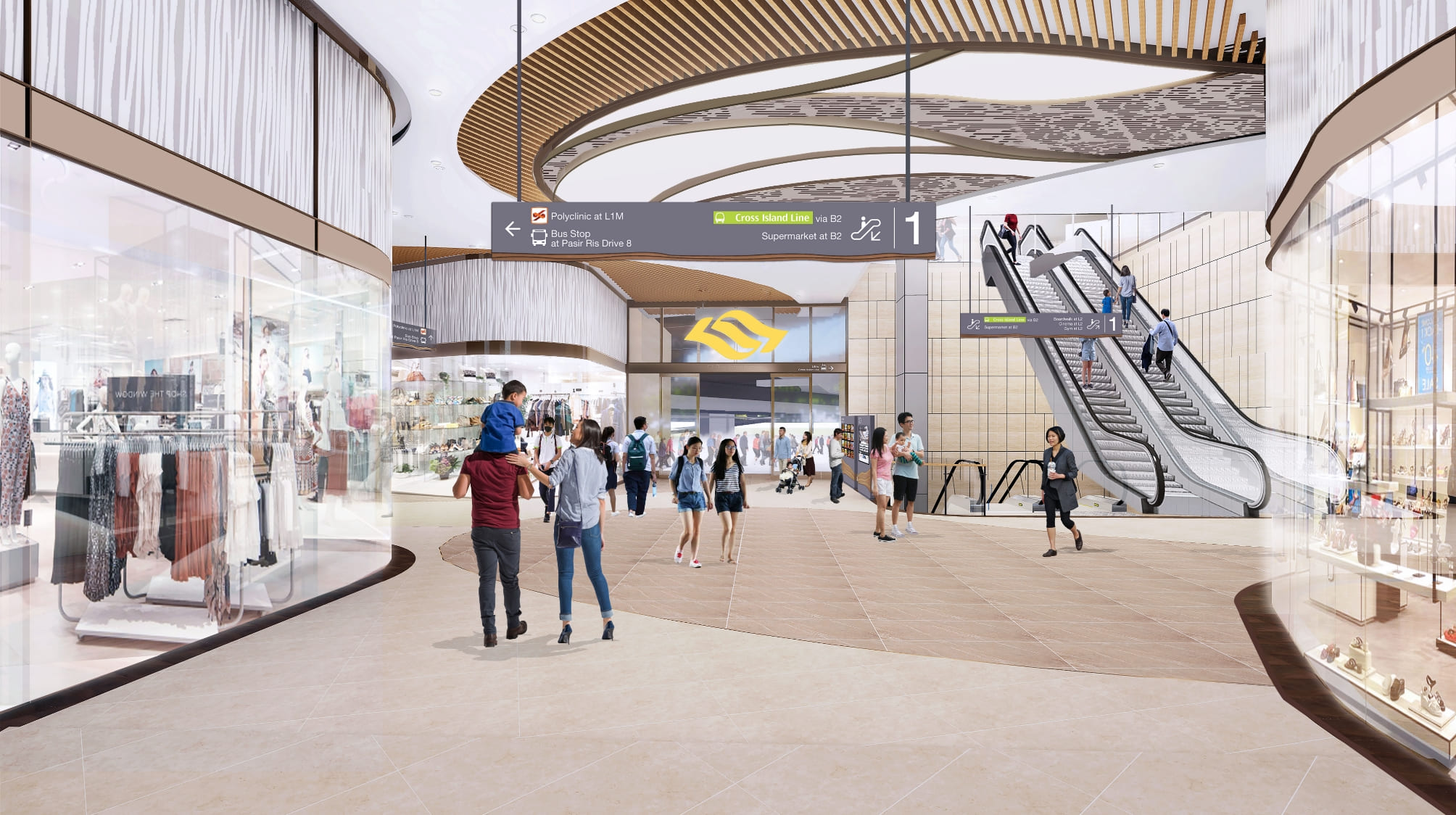 Pasir Ris Mall connects to MRT Stations and Bus Interchange